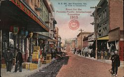 A view in Chinatown. 1915 Panama-Pacific Exposition Postcard Postcard Postcard