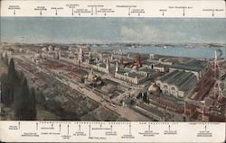 Photo showing where different buildings are 1915 Panama-Pacific Exposition Postcard Postcard Postcard