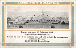 Exposition Bulletins Postcard