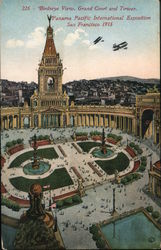 Birdseye View, Grand Court and Tower 1915 Panama-Pacific Exposition Postcard Postcard Postcard