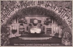 Marin County Exhibit California Building Postcard