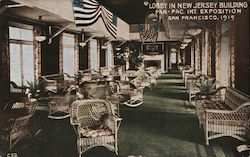 Lobby in New Jersey Building Postcard