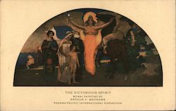 The Victorious Spirit Mural painting by Arthur F. Mathews 1915 Panama-Pacific Exposition Postcard Postcard Postcard