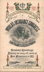 A Joyous Christmas be yours. World's Insurance Congress. 1911-1912 Postcard