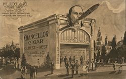 H.L. Judell & Co. "Smoke Shop" on the Zone, Chancellor Cigars Postcard