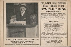 Maxwell Barrett Ginsburg-The International Whistle Man, On the Zone Postcard