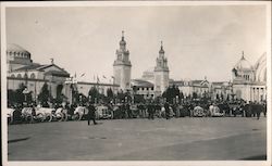 Race Cars on the Avenue of the Nations - Italian Towers 1915 Panama-Pacific Exposition Postcard Postcard Postcard