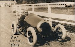 Art Smith in his car Postcard