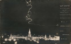 Art Smith and his trail across the sky Time-Lapse Night Photo 1915 Panama-Pacific International Exposition (PPIE) Postcard Postc Postcard