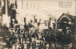 Crowds on the Zone in Front of Toyland 1915 Panama-Pacific Exposition Postcard Postcard Postcard