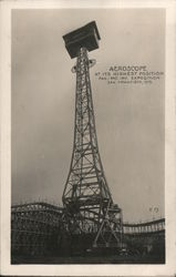 Aeroscope at its highest position Postcard