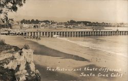 Ideal Fish Restaurant, Pier Santa Cruz, CA Postcard Postcard Postcard