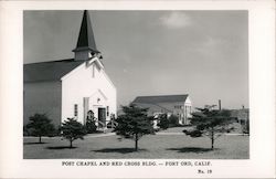 Post Chapel and Red Cross Bldg. Postcard