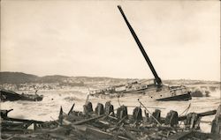 Ship Stranded In Monterey Bay California Postcard Postcard Postcard