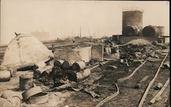 1924 Fire Devastation Standard Oil Plant Postcard