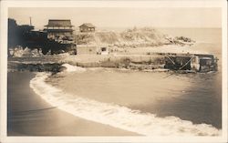 A Beach Scene with a Few Buildings Pacific Grove, CA Postcard Postcard Postcard