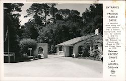 Entrance to Famous 17-Mile Drive Pacific Grove, CA Postcard Postcard Postcard