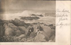 Children at the Beach Pacific Grove, CA Postcard Postcard Postcard