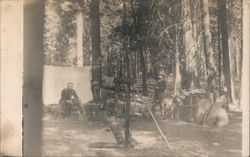 Camp Scene Postcard