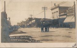 Main Street After the Earthquake - April 18, 1906 Salinas, CA Postcard Postcard Postcard