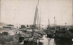 River Scene, Boats Postcard