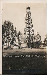 Petaluma Home Oil Wells California Postcard Postcard Postcard