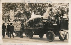 Chicken Float Labor Day Parade Postcard