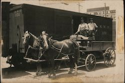 Horse-drawn Wagon Near Train Boxcar Petaluma, CA Postcard Postcard Postcard