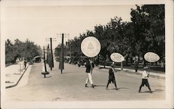 Walking Telephone Poles Petaluma, CA Postcard Postcard Postcard