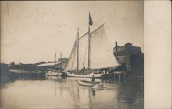 Sailboat on River Petaluma, CA Postcard Postcard Postcard