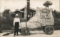 Rose Carnival 1916 Flower Float Roller Skate Santa Rosa, CA Postcard Postcard Postcard