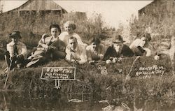 A Group of People Not Fishing - Santa Rosa Admission Day 1911 California Postcard Postcard Postcard