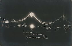 Fourth Street, Night Scene at Rose Carnival Santa Rosa, CA Postcard Postcard Postcard