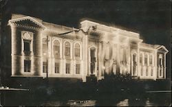 Sonoma County Court House at Night Postcard