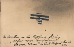 Early Biplane, Aviator "Won $50,000" in Cash prizes Santa Rosa, CA Postcard Postcard Postcard