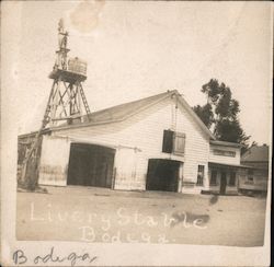 Livery Stable Bodega, CA Postcard Postcard Postcard