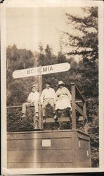 Three Men at Bohemia Grove Monte Rio, CA Postcard Original Photograph Original Photograph