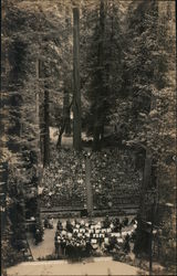 Orchestra on the Grove Stage - Bohemian Grove Camp Monte Rio, CA Postcard Postcard Postcard