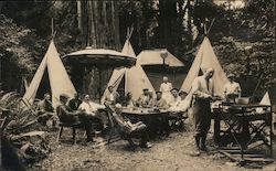 Camping in Bohemia Grove, Bohemian Grove Monte Rio, CA Postcard Postcard Postcard