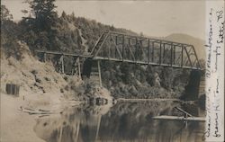 Russian River Trestle Bridge Postcard