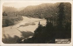 Russian River Camp Vacation Postcard