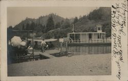 A Boat at the Dock Monte Rio, CA Postcard Postcard Postcard