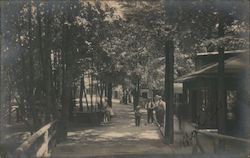 A Wooded Area with a Bridge and Buildings Monte Rio, CA Postcard Postcard Postcard