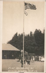 Flag Raising at Monte Rio California Postcard Postcard Postcard