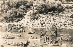 Bathers at Sandy Beach Monte Rio, CA Postcard Postcard Postcard