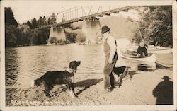 Bridge and River at Camp Como Monte Rio, CA Postcard Postcard Postcard