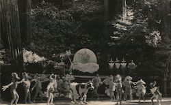 Bohemian Grove Play in the Redwoods with cow, costume Monte Rio, CA Postcard Postcard Postcard