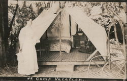 A Tent at Camp Vacation Postcard