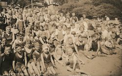 A Large Group Wearing Swimming Suits Monte Rio, CA Postcard Postcard Postcard