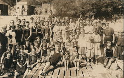 Large Group of People on a Sandy Beach Monte Rio, CA Postcard Postcard Postcard